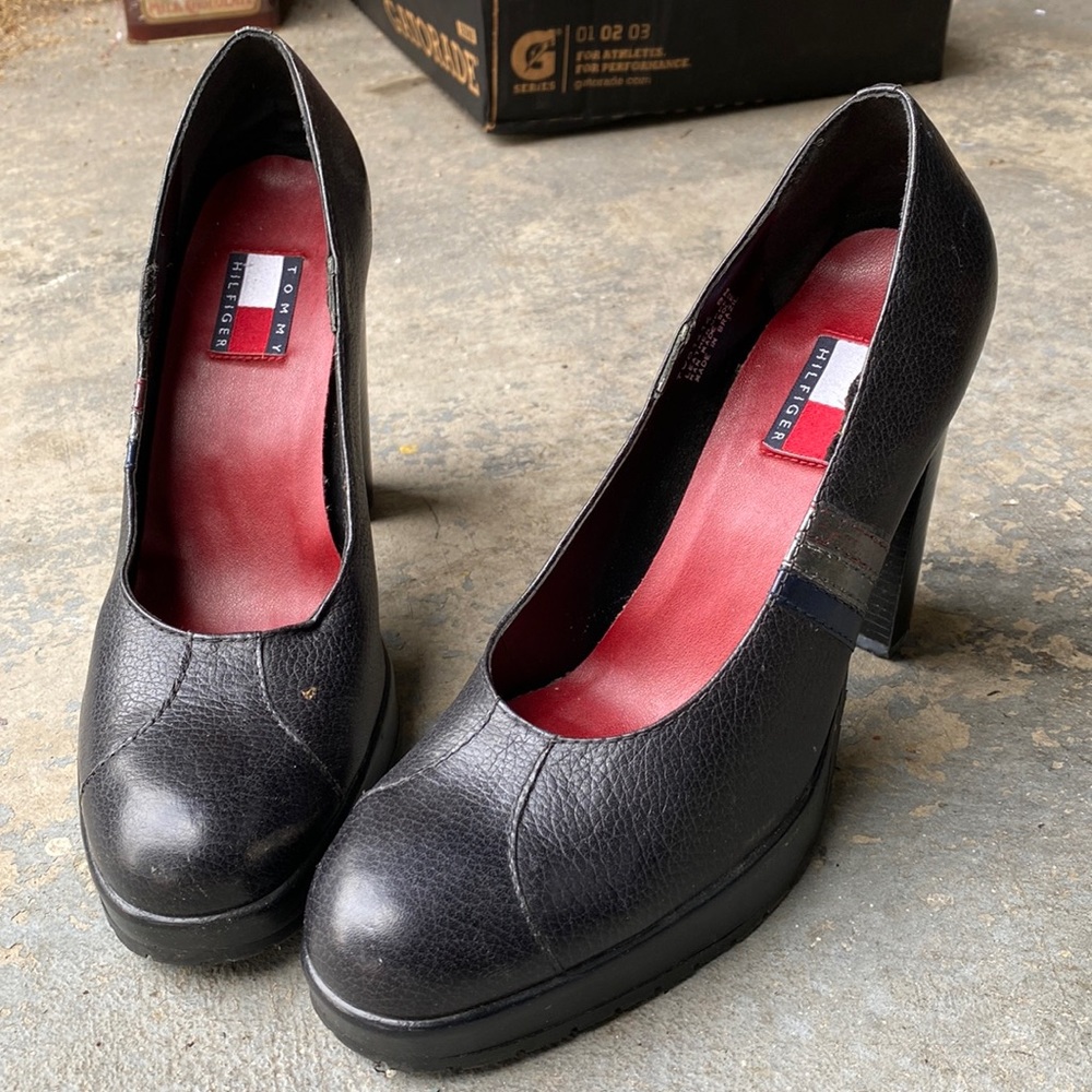 Black Tommy Hilfiger heels
